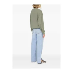 Appliqué Rundhals-Sweatshirt