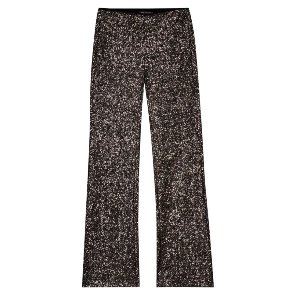 Ausgestellte Hose mit Pailletten