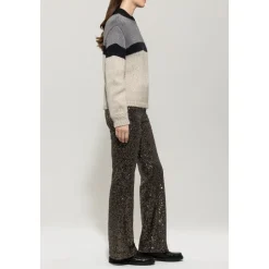 Ausgestellte Hose mit Pailletten