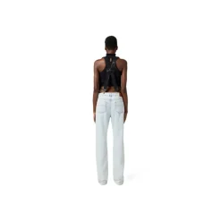 Baumwoll-Denim-Hose mit Hosenträgern