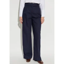 Baumwollhochtaillierte Hose