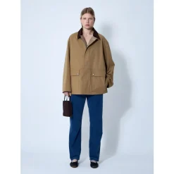 Baumwolljacke mit Cordkragen
