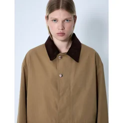 Baumwolljacke mit Cordkragen