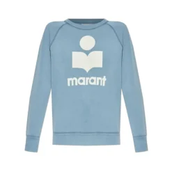 Baumwoll-Logo-Sweatshirt Runder Ausschnitt Raglan