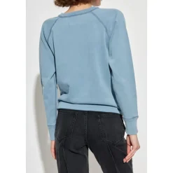 Baumwoll-Logo-Sweatshirt Runder Ausschnitt Raglan