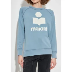 Baumwoll-Logo-Sweatshirt Runder Ausschnitt Raglan