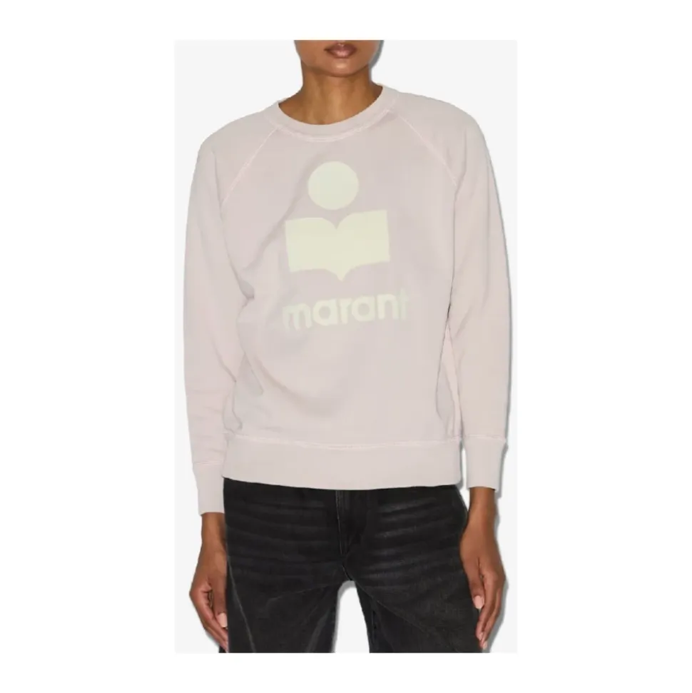 Baumwoll-Logo-Sweatshirt Rundhalsausschnitt Raglan