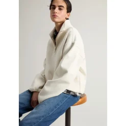 Baumwollmischung High Neck Pullover