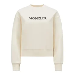 Baumwoll-Sweatshirt mit gesticktem Logo