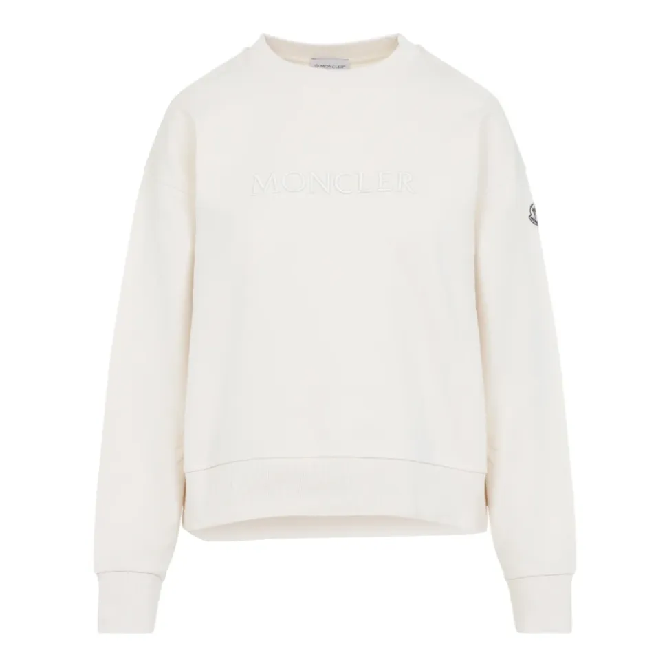 Baumwoll-Sweatshirt mit Logo-Stickerei