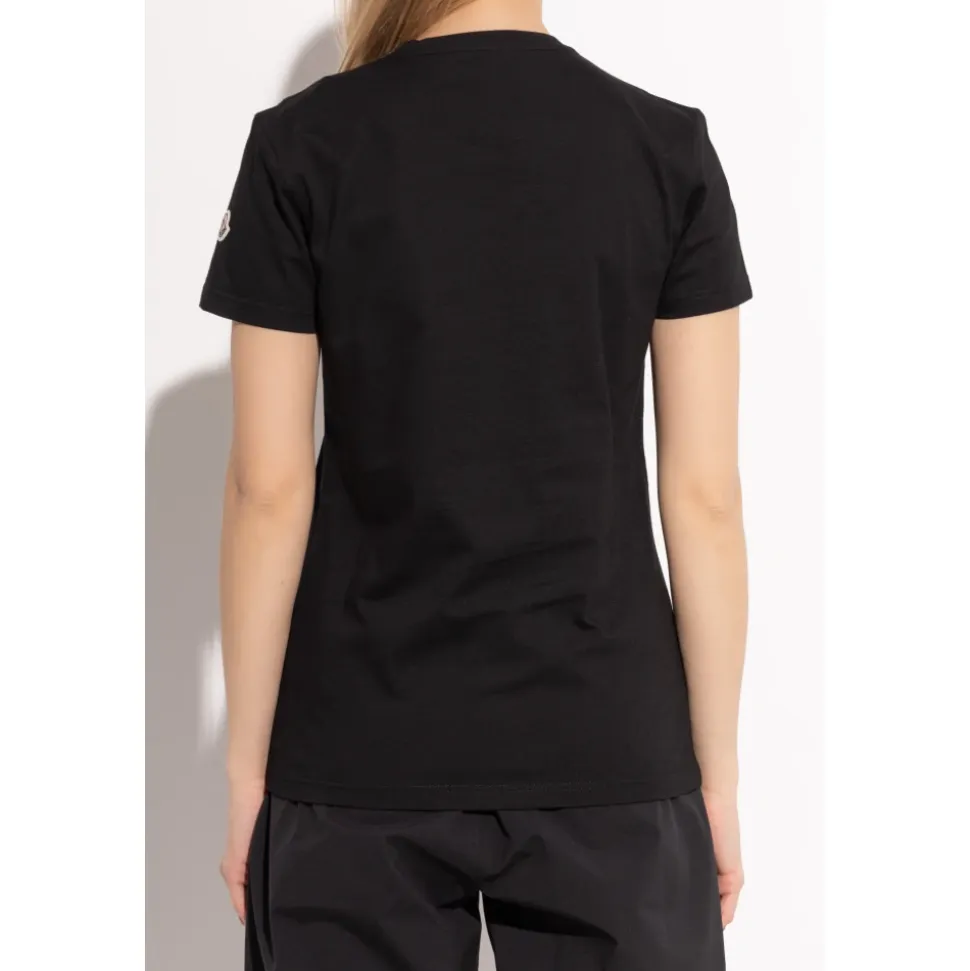 Baumwoll-T-Shirt mit Rundhalsausschnitt