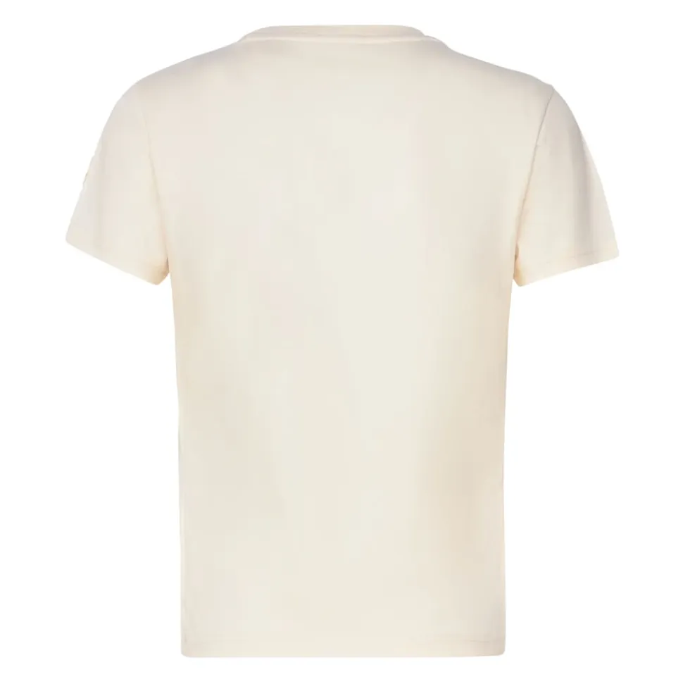 Beaded Logo Baumwoll-T-Shirt