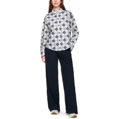 Bedruckte Bluse Cube Design