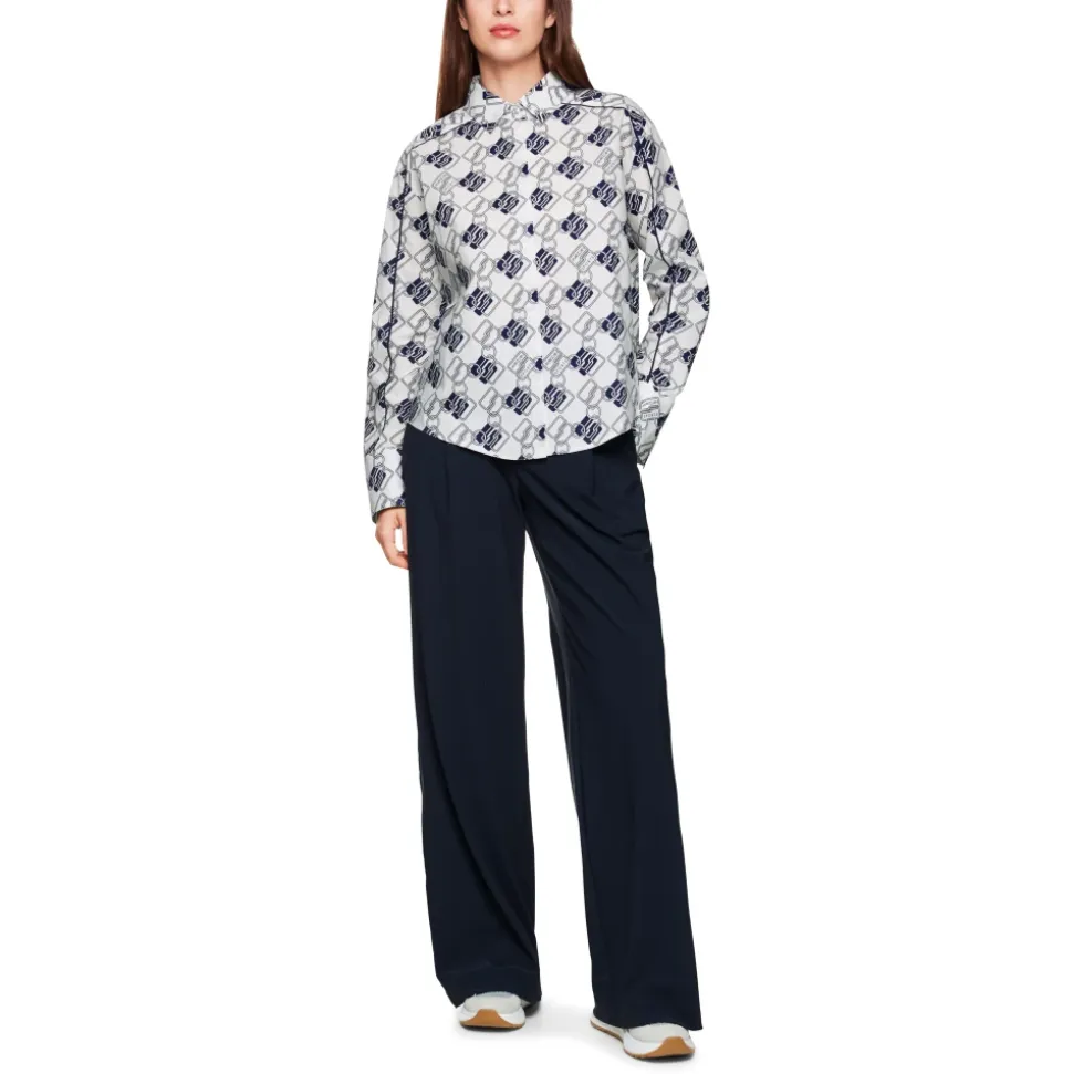 Bedruckte Bluse Cube Design