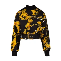 Bedruckter Pullover mit Gürtel