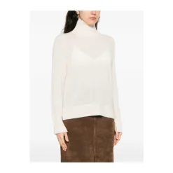 Beige Cashmere Turtleneck Sweater