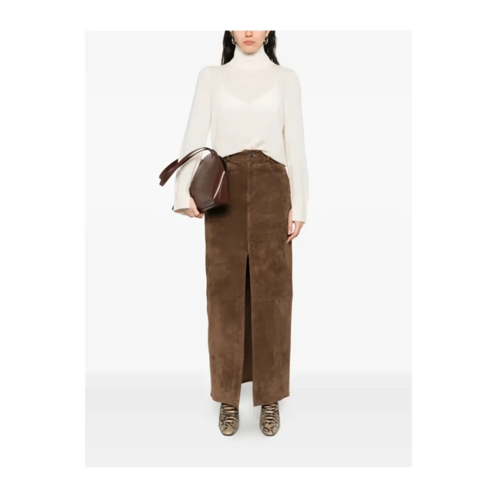 Beige Cashmere Turtleneck Sweater