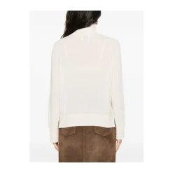Beige Cashmere Turtleneck Sweater