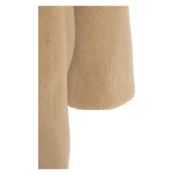 Beige Faux Fur Cocoon Coat