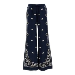 Bestickte Leinenhose