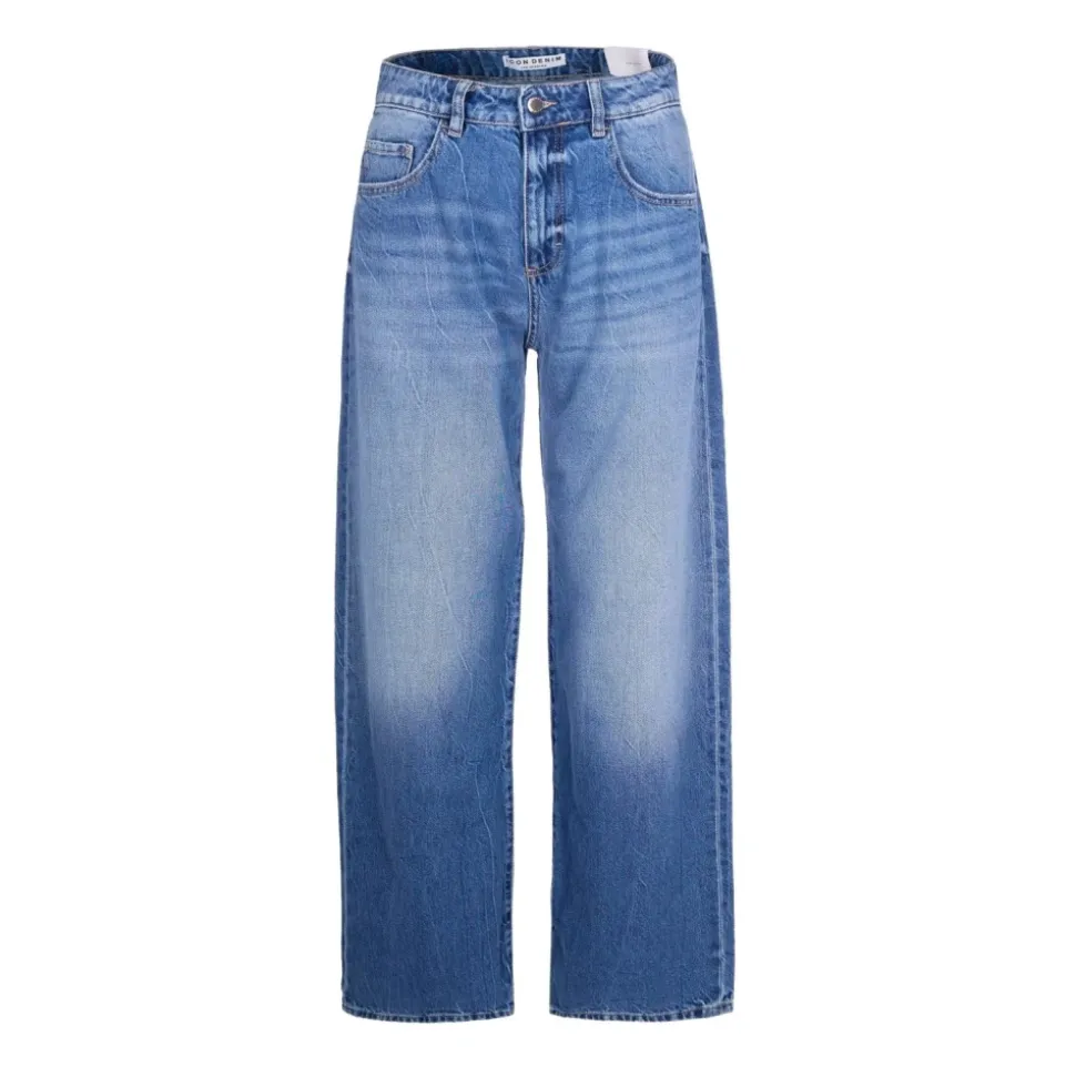 Blaue Baumwoll-Five-Pocket-Jeans