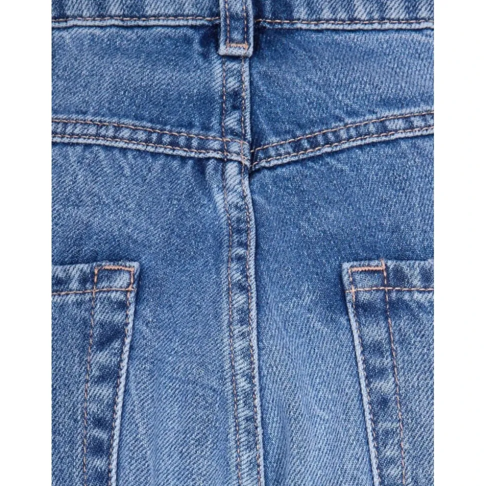 Blaue Baumwoll-Five-Pocket-Jeans