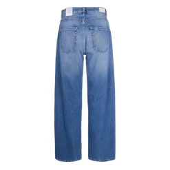 Blaue Baumwoll-Five-Pocket-Jeans