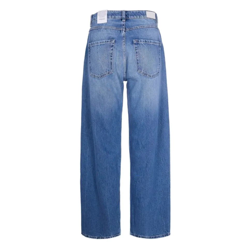 Blaue Baumwoll-Five-Pocket-Jeans