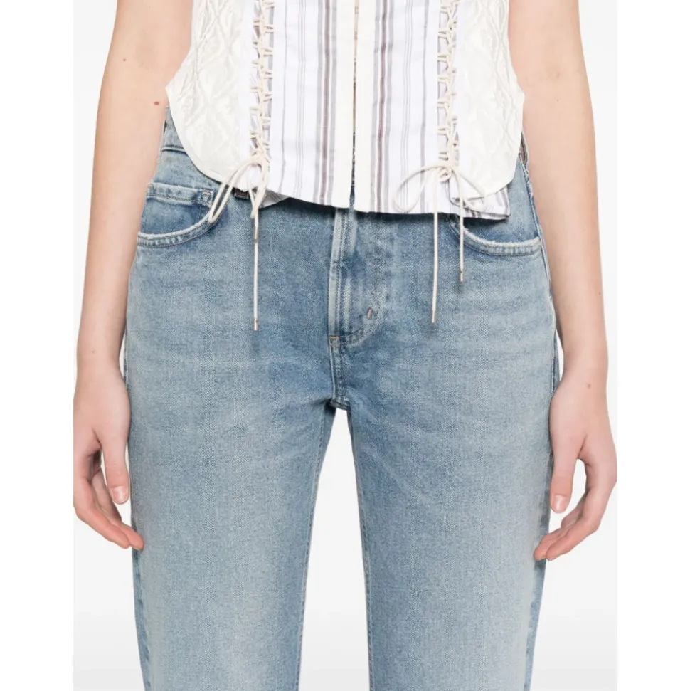 Blaue Denim Jeans für Frauen