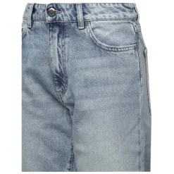 Blaue Denim Jeans Hohe Taille