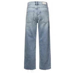 Blaue Denim Jeans Hohe Taille