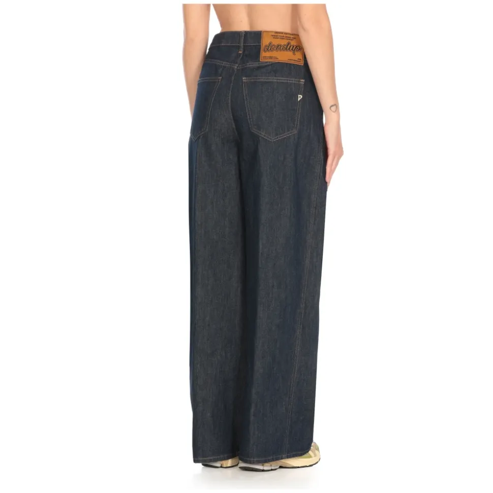 Blaue Denim Palazzo Jeans für Frauen