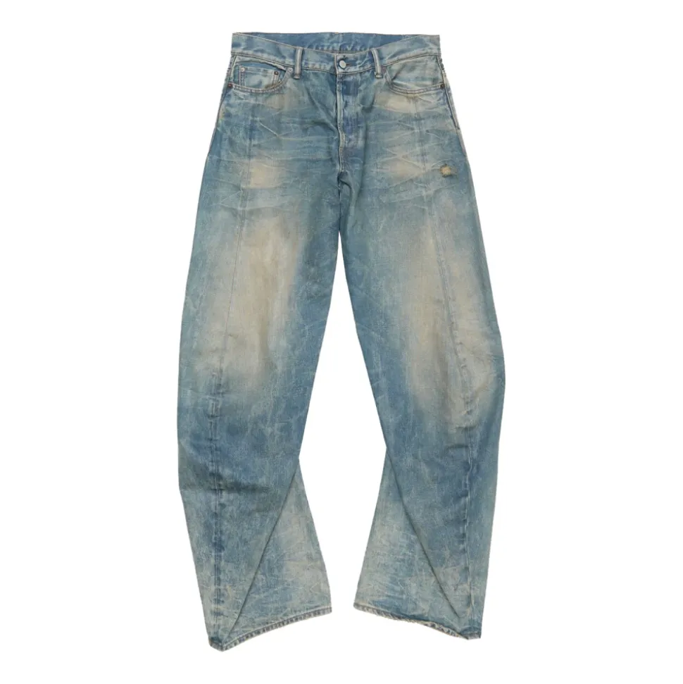 Blaue Jeans mit lockerer Passform