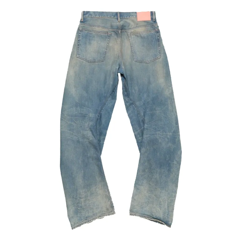 Blaue Jeans mit lockerer Passform