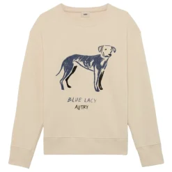 Blaue Lacey Baumwollpullover