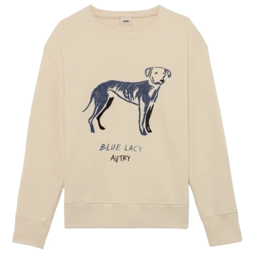 Blaue Lacey Baumwollpullover