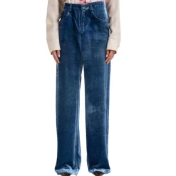 Blaue Palazzo Hose Kankam Stil