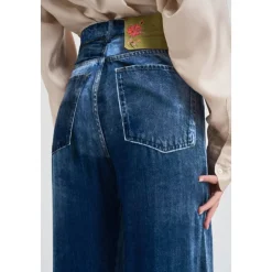 Blaue Palazzo Hose Kankam Stil