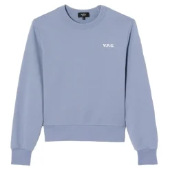 Blau-graues Sweatshirt mit Samt-Logo
