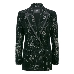 Blazer mit bestickter Spitze