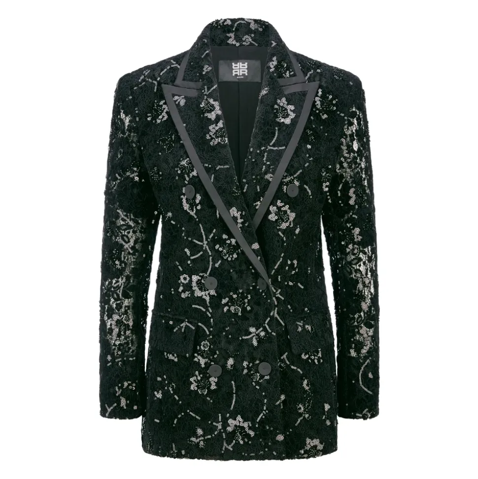 Blazer mit bestickter Spitze