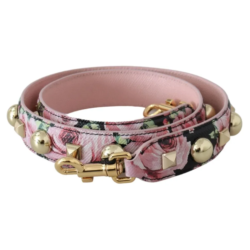 Blumiges Gold Stud Lederband