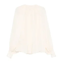 Bluse mit Plisseedetails