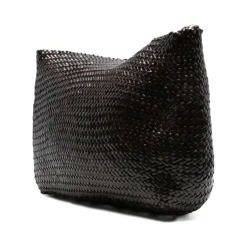 Braune Geflochtene Lederschultertasche