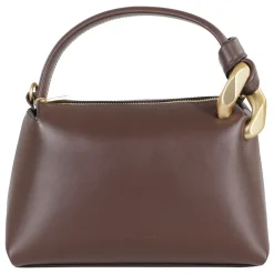 Braune Kleine Ecktasche mit Reißverschluss