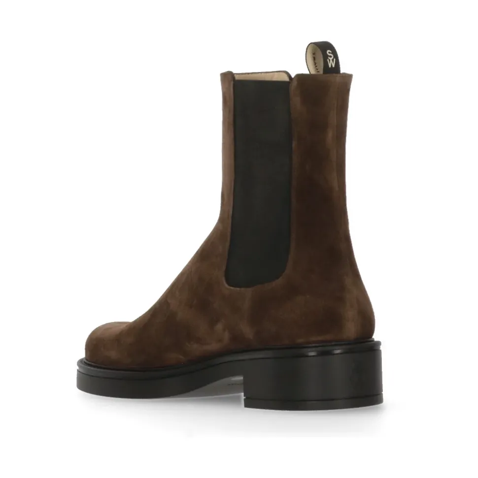 Braune Wildleder Leder Stiefeletten