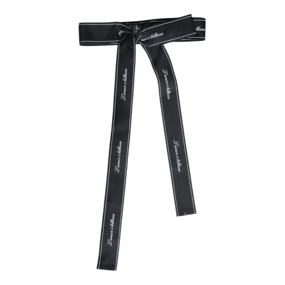 Breiter Gürtel mit Logo-Schleife und Taillenband