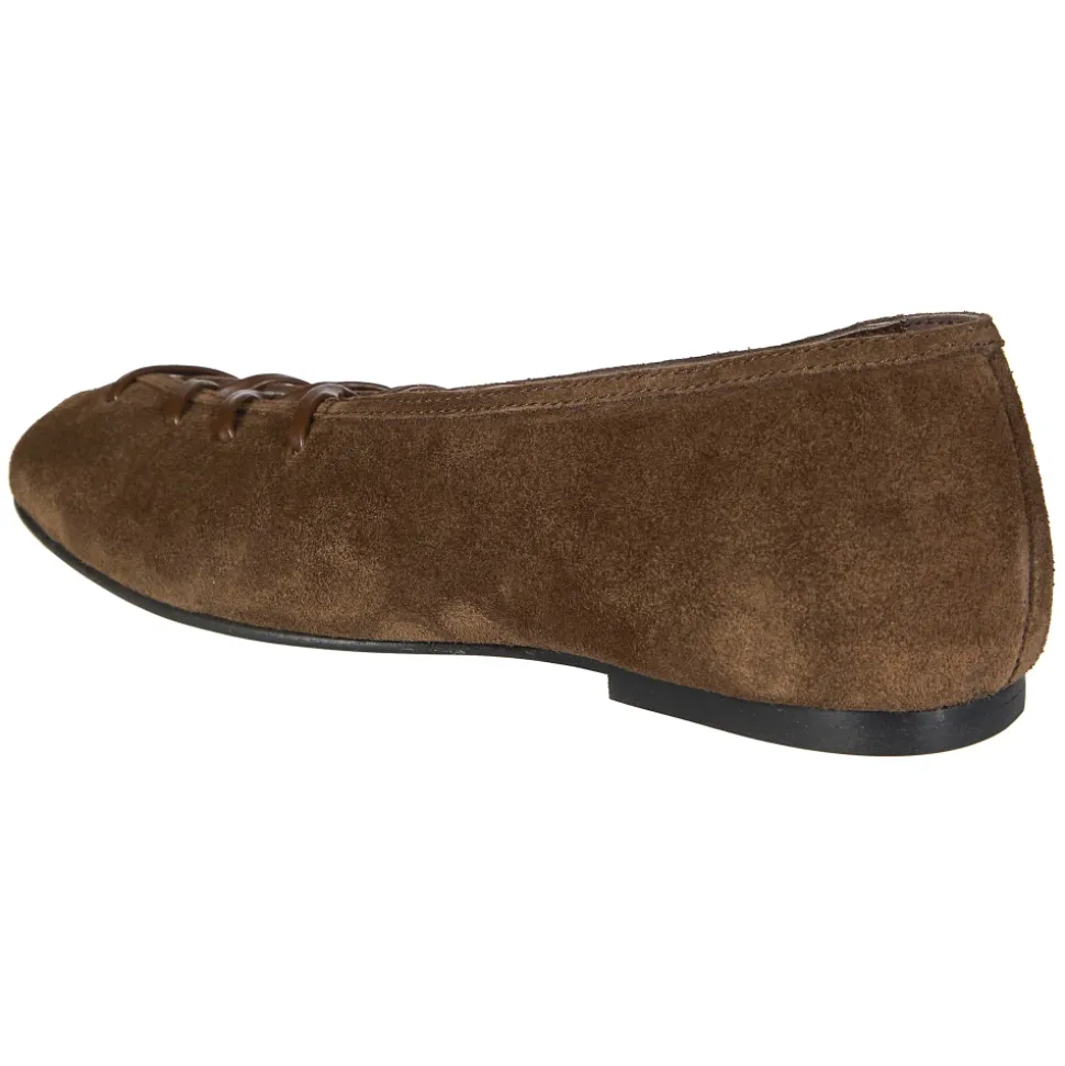 Bumi Suede Ballerina Allacciata