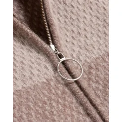 Burgunder Strickjacke mit Reißverschluss