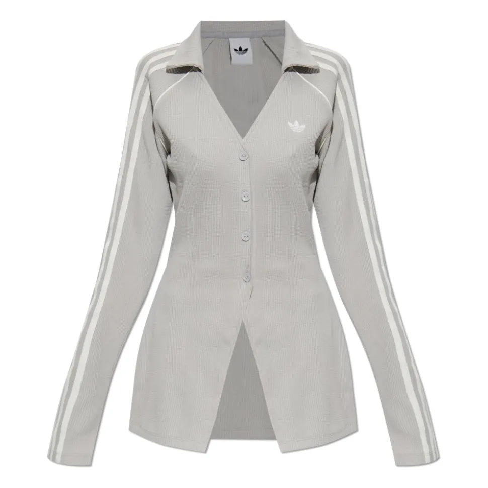 Button-Down Waffeloberteil
